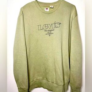 Levi's Men's Casual Pullover Sweatshirt Light Olive Green Mens Medium